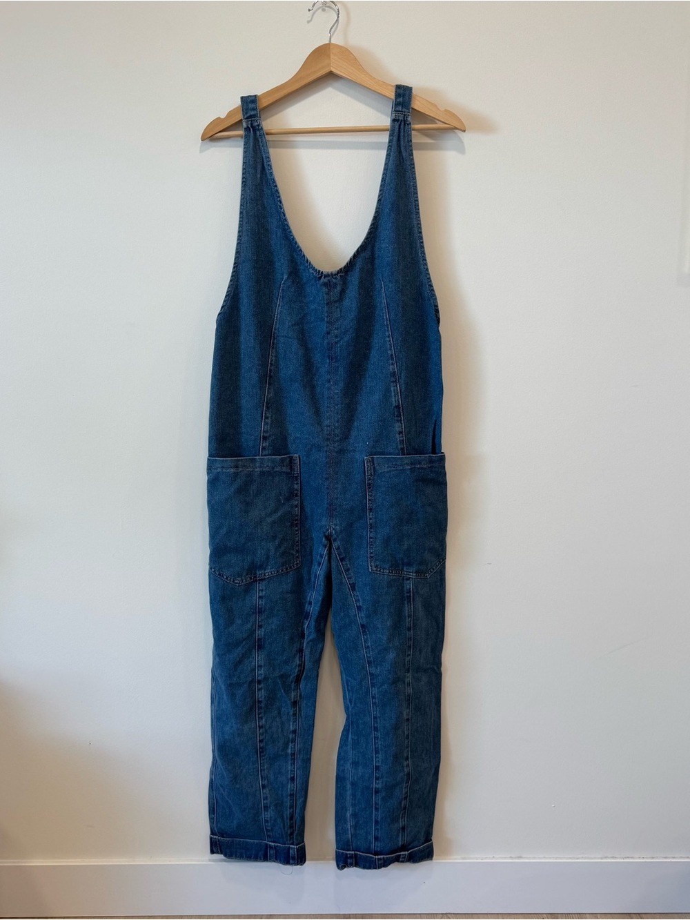 Denim Utility Overalls - Dark Blue